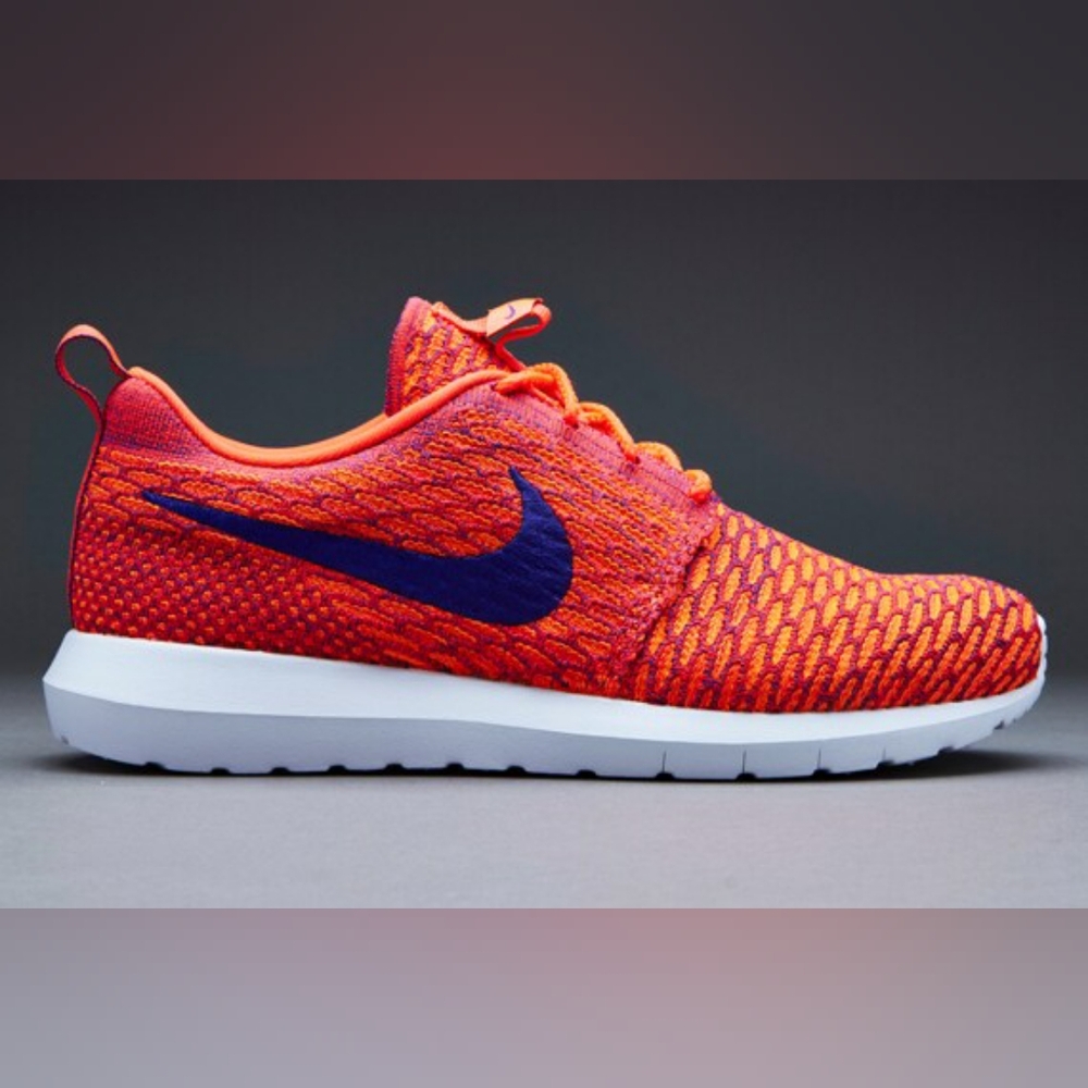 Nike Flyknit Rosherun - Bright Crimson- Court Purple